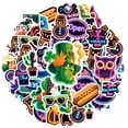 thumbnail image 2 of 35pcs Neon Cartoon Stickers Stationery Stickers Glow Party Stickers Kids Stickers PVC Graffiti for Laptops Suitcase Notebooks, 2 of 9