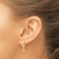 thumbnail image 4 of 18K Gold Plated Sterling Silver Color CZ Teardrop Huggie Hoop Earrings, 4 of 6
