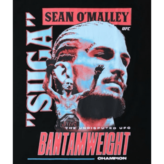 Suga Sean O'Malley The Undisputed Champion XXL Graphic Black T-Shirt