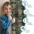 thumbnail image 3 of Blackout Kids Curtains,Blue Camo Wavy Shapes Pattern Childrens Insulated Curtains Set Of 2,Bedroom Essentials,Toddler Room Decor 42"x54", 3 of 5