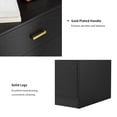 thumbnail image 4 of SESSLIFE Nightstand with 3 Drawers, Modern End Side Table, Nightstand Storage Cabinet for Bedroom, Living Room, Black, 4 of 8