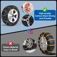 thumbnail image 2 of Cadenas De Nieve Para Neumáticos De Coche De Ajuste Manual, Universales, Ajustables, De Emergencia, Portátiles, Adecuadas Para Coches De Cercanías Y Suv, Juego De 2, 2 of 4