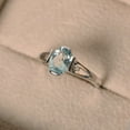 thumbnail image 3 of Aquamarine ring, sterling silver, March birthstone, gemstone, engagement ring, 3 of 3