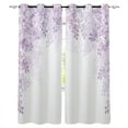 thumbnail image 2 of Purple Flower White Curtains for Kids Children Boys Room Living Room Window Drapes Curtain Window Treatments, 2 of 5