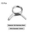 thumbnail image 3 of Double Wire Spring Hose Clamp, 304 Stainless Steel 6.5mm Fuel Line Silicone Tube Spring Clips, 10 Pack, 3 of 6