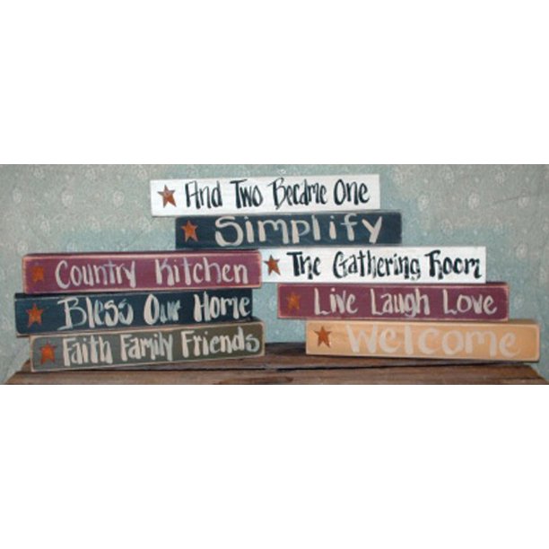 Furniture Barn USA™ Rustic Primitive Wooden Signs Different Varieties