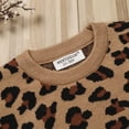 thumbnail image 4 of Kiapeise Kids Baby Long Sleeve Leopard Top Fashion Long Sleeve Round Neck Knitwear for Kids Baby Boys Girls, 4 of 8