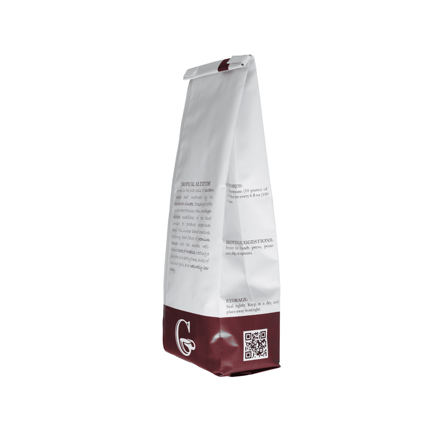 Cassanga Coffee — Natural Dark Roast, Whole Bean Coffee 12 oz (340 g)