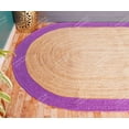 thumbnail image 4 of Chouhan Rugs Natural Jute Purple Bordered Rug Bohemian Rug Decor Rug Handwoven Rug Custom Rug Decorative Rug, 4 of 6