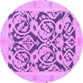 thumbnail image 1 of Ahgly Company Indoor Round Abstract Purple Modern Area Rugs, 4' Round, 1 of 4