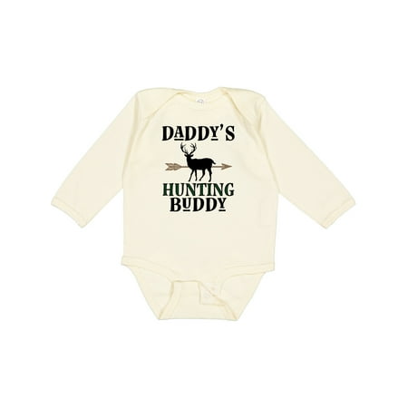 

Inktastic Daddy Hunting Buddy Bow Hunter Gift Baby Boy Long Sleeve Bodysuit