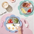 thumbnail image 4 of Divided Toddler Plate, Suction Anti-slip, 1 Pack Blue, Food Grade Stainless Steel for Baby Kids Complementary Food, 4 of 4