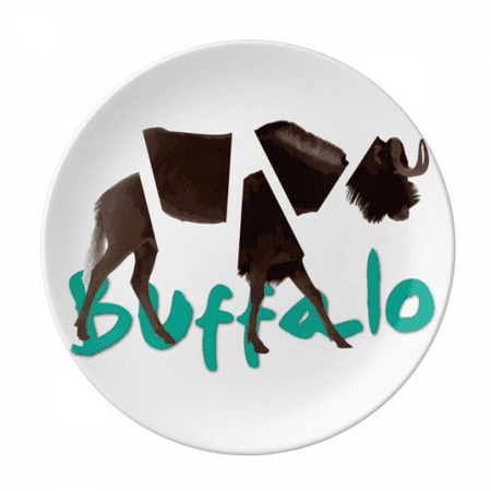 

Buffalo Body Rips Horns Art Deco Fashion Plate Decorative Porcelain Salver Tableware Dinner Dish