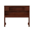 thumbnail image 1 of Pemberly Row Full Wood Bookcase Headboard with Device Charger in Walnut, 1 of 7