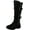 Black, variant on FOREVER AURA-43 Womens Double Straps Knee High Boots Winter Boots