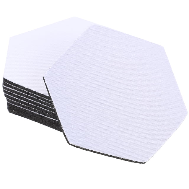 10Pcs Sublimation Blank Cup Coasters Blank Cup Mats Heat Transfer Blank Coasters Anti-scald Coasters