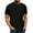 Black, variant on Men's Casual Short Sleeve Crew Neck T-Shirt with Texture, Solid Color, Elastic and Breathable Polyester Spandex Blend for Spring and Summer Men T-Shirts Casual Workout Tops