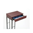 thumbnail image 4 of C Shaped Under Couch Table, Side Table for Bedroom, Small End Table for Living Room, Sofa Snack Coffee Bedside Table with Rolling Casters, 4 of 4