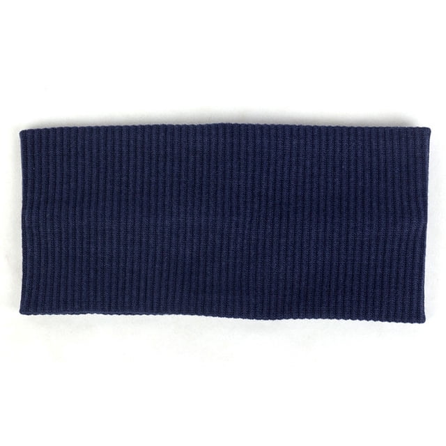 Banda para el cabello de canalé, accesorios para el cabello de algodón y lana de color sólido, diadema elástica suelta de un solo bucle, tocado para yoga