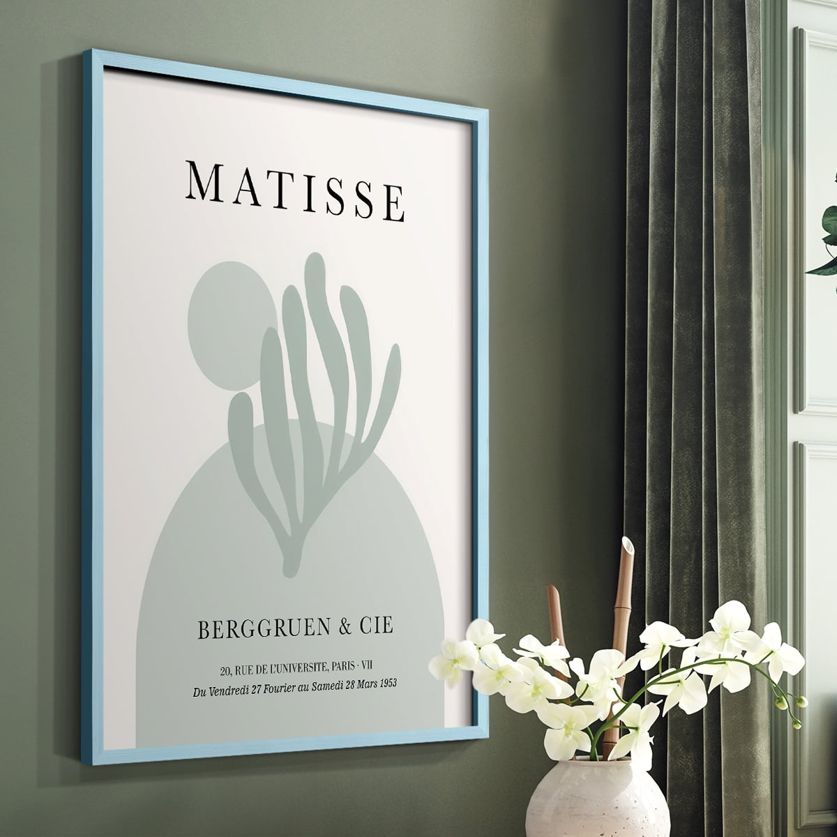 Matisse CLXXIV Framed Print in Blue Solid Wood 8 x 10 Framed Print
