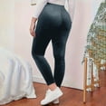 thumbnail image 6 of Audhol Velvet Leggings for Women Women Velvet Leggings Soft Warm Winter Solid High Waisted Soft Velvet Stretchy Legging Holiday Clothes Women's Leggings Navy XL, 6 of 8