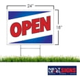 thumbnail image 2 of NEXT LEVEL SIGNS | Open Yard Signs | 24 W x 18 H Inches | Metal Ground Step H-Stake 24" x 10" | Made in the USA (Pack of 1), 2 of 6
