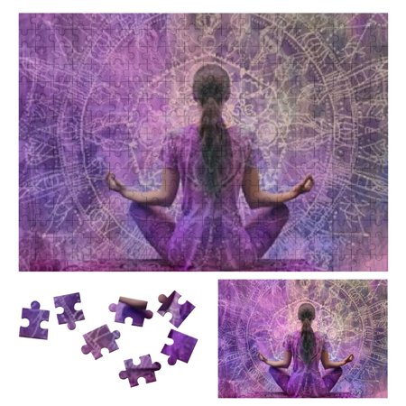 Creowell Lotus Position Wooden Jigsaw Puzzle for Adults - Unique and Challenging Mind Game - Eco-Friendly Toy Gift for Family and Friends 300 PCS