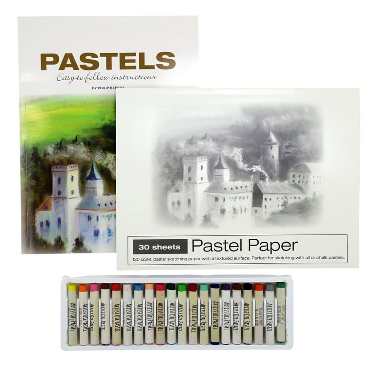  SpiceBox Pastel Drawing Kit for Adults Beginners Arts and  Crafts Hobby Sketch Set with Learn How to Draw Book, Sketching Pad, Chalk  and Oil Pastels : Everything Else
