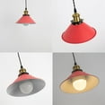 thumbnail image 4 of FSLiving Remote Control Dimmable Hanging Light with Rechargeable Battery Operated LED RGB Bulb Macaron Red Metal Pendant Light Adjustable Height Color Changing Timing for Storage Bedroom - 1 Light, 4 of 8