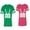 Men Green / Women Pink, variant on Papa Mama Buck Matching Couple Cotton Jerseys (Men Green / Women Black) (Men S / Women S)