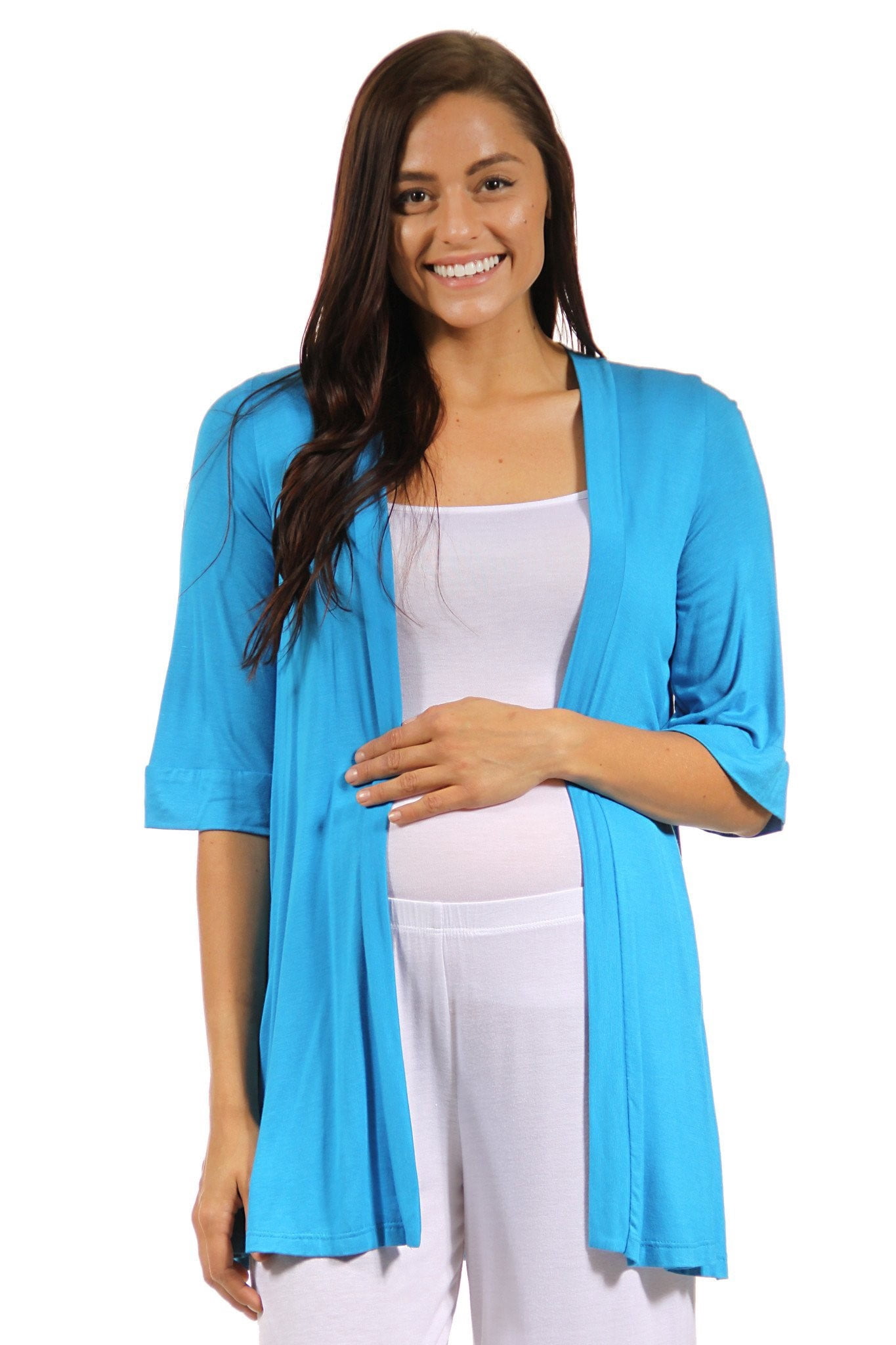 Women's Maternity 3/4 Sleeve Open Shrug