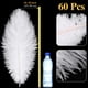 thumbnail image 2 of XunYee 60 Plumas Grandes de Avestruz Blancas 45-50 cm, 2 of 6
