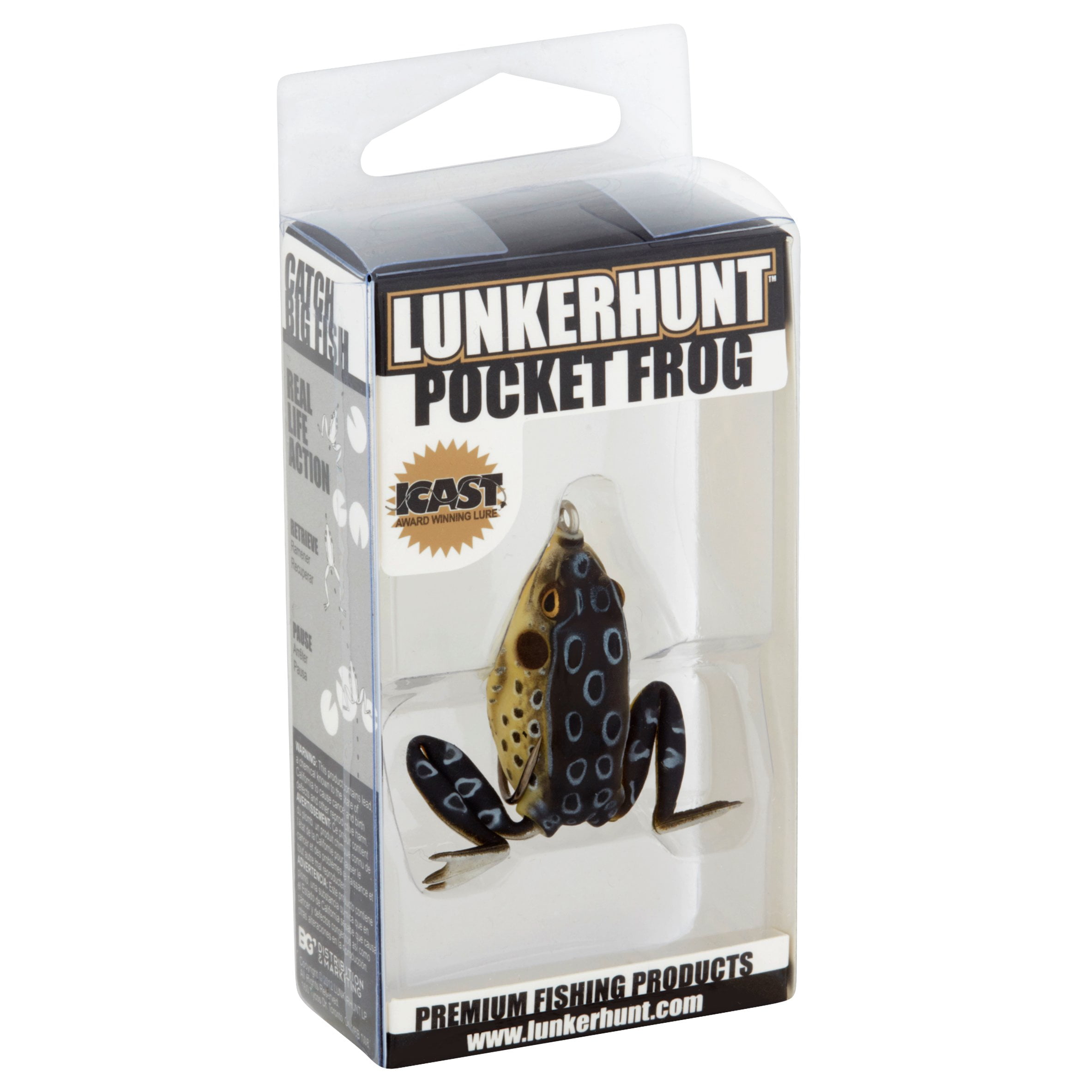 Lunkerhunt Pocket Frog - Topwater Lure - Croaker,1.75in,1/4oz,Soft  Baits,Fishing Lures 