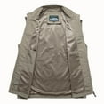 thumbnail image 3 of XFLWAM Men's Lightweight Vest Softshell Sleeveless Windproof Jacket with Zipper Pcoket Cycling Travel Hiking Running Golf Khaki XXL, 3 of 8