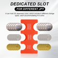 thumbnail image 3 of 2Pcs Japanese Coin Holder, Portable JPY Coin Organiser Dispenser Coin Hard Case Storage 6 Slots, Great for Home, Office, Collection, Red,Orange, 3 of 6