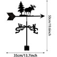 thumbnail image 4 of Girouette en Métal Orignal Girouette de Jardin Girouette en Acier Inoxydable Indicateur de Direction du Vent pour Extérieur Toit en Fer Décoration de Cour Extérieure, 4 of 7