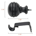 thumbnail image 4 of UTOPIA ALLEY Wall Mounted 5/8 Inch Curtain Rod - Curtain Rods For Windows 48 to 86 Inch, Adjustable Drapery Rods, Black Curtain Rods, Bedroom Curtain Rods, Tapestry Poles (Black, 48"-86"), 4 of 9