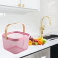 thumbnail image 4 of AMLESO Mesh Basket Multi-functional Hanging Basket for KItchen Bathroom Bedroom Sundries Storage Pink, 4 of 8
