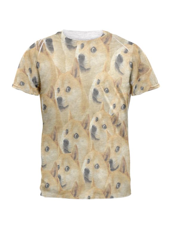 Doge Meme Funny Mens T Shirt Heather White SM