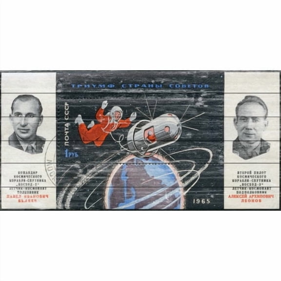 Voskhod 2 Painting Print on White Wood