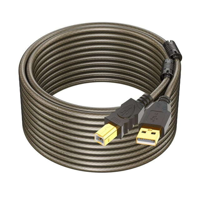 Printer Cable 20ft, USB 2.0 Type A to Type B Printer Cord, Scanner Cord, High Speed USB Printer Cable,Printer