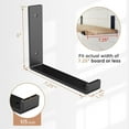 thumbnail image 2 of Butizone Metal Shelf Bracket 4 Pack, DIY Open Shelving, Black (7.25"), 2 of 8