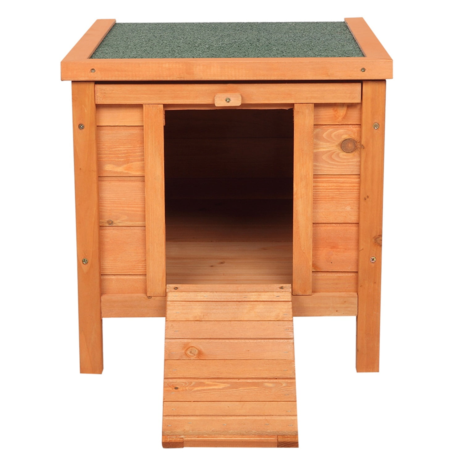 Pefilos 20 Inch Wooden Rabbit Hutch Waterproof Pet Bunny Cages for Outdoor Small Animal House Habitat, Orange Pefilos 20 Inch Wooden Rabbit Hutch Waterproof Pet Bunny Cages for Outdoor Small Animal House Habitat, Orange
