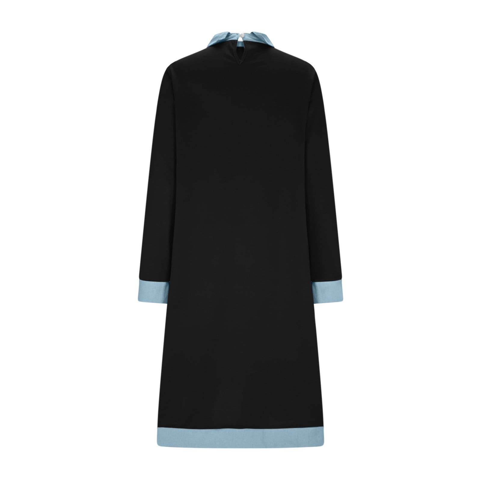 Fewfanhot Maxi Dresses for Women Flowy V Neck 3/4 Sleeve Mid Length Shift Dress with Pockets Comfy House Loungh Wear