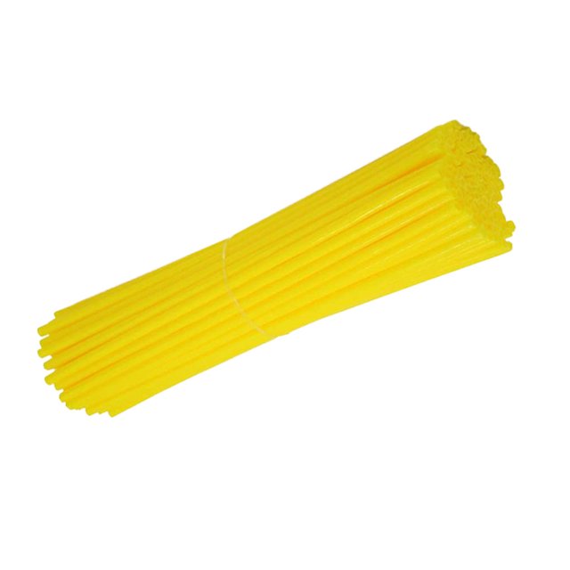 Yuarrent 72 Uds 17cm fundas para radios de rueda de bicicleta fundas de plástico para radios de rueda de motocicleta 9 colores decoración opcional para Ciclismo amarillo Yuarrent OD2876-02