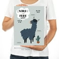 thumbnail image 4 of Koyal Wholesale Scandinavian Hello Llama Kids Wall Art Collection,  Bright, 4 of 5