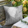 thumbnail image 6 of Throw Pillow Covers, Grey Black Palm Leaves 16x16 Pillow Covers for Couch/Sofa/Bed, Summer Tropical Plants Botanical Decorative Square Linen Cushion Pillowcase for Home Decor, 6 of 9