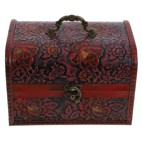 Retro Wooden Treasure Chest Storage Crate Jewelry Boxes for Women Wooden Wooden Boxes Miss