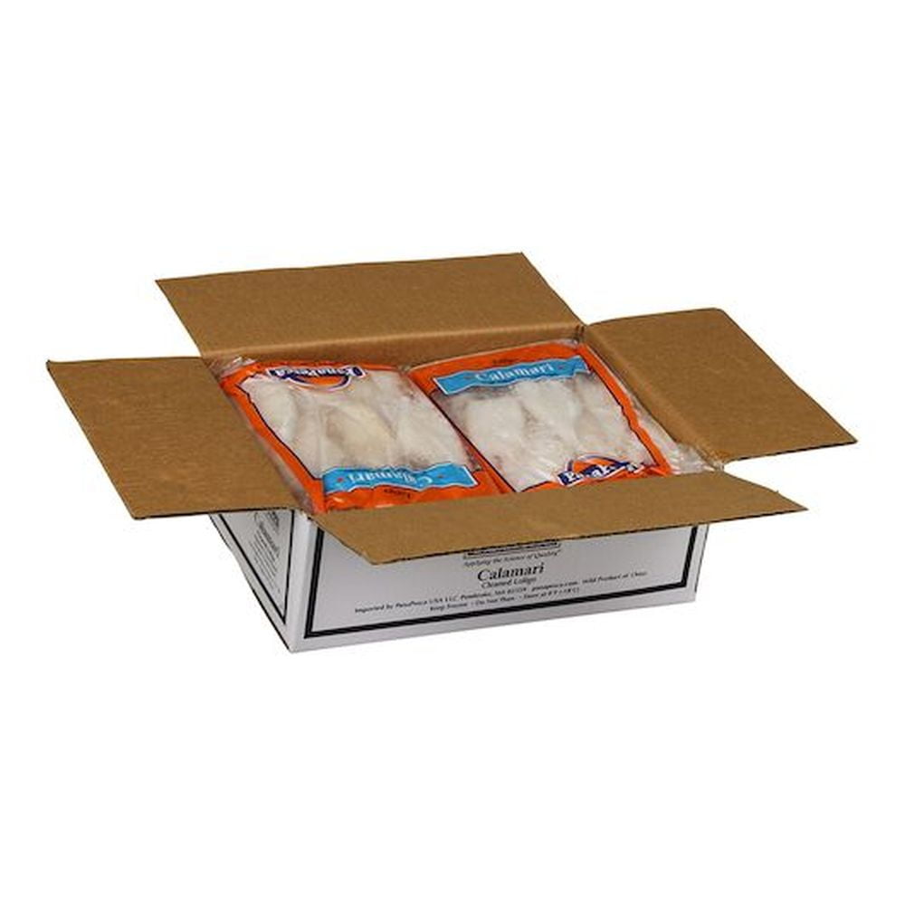 Pana Pesca Traditionally Cleaned Squid Tubes and Tentacles - 5/8 inch Tubes, 2.5 Pound - 4 per case.
