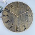 thumbnail image 3 of Reloj de pared nórdico de 12 pulgadas, redondo, silencioso, sin tictac, decorativo. Oro bronce, 3 of 9